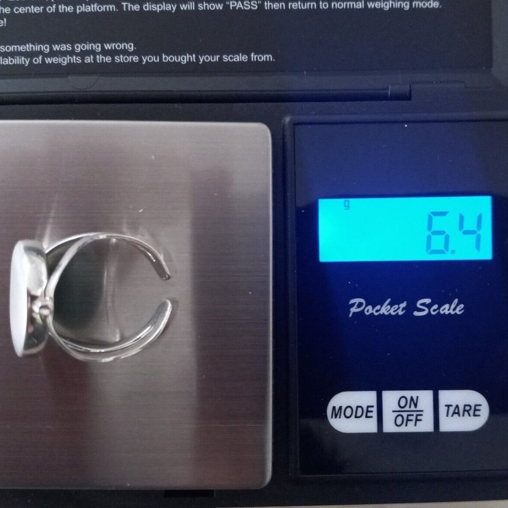 Ring Silver 950 Adjustable Ring With Natural Ston… - image 2